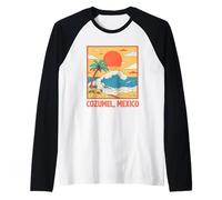 Souvenir di Cozumel Messico Vacation Travel Uomo Donna Maglia con Maniche Raglan