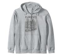 Souvenir di Design Artistico Vintage con Orizzonte di Firenze Italia Felpa con Cappuccio