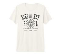 Souvenir di Design in Stile Vintage Siesta Key Beach Maglietta Premium