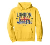 Souvenir di Londra Skyline Union Jack Inghilterra Felpa con Cappuccio