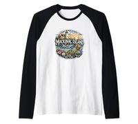 Souvenir di Mackinac Island Michigan, Design Grafico Maglia con Maniche Raglan