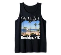 Souvenir di Manhattan Beach Brooklyn New York City Donna Uomo Canotta