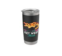 Souvenir di palme al tramonto a forma di coccodrillo di Key West, Florida, USA Bicchiere termico in acciaio inox doppia parete