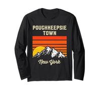 Souvenir di Poughkeepsie Town, New York, Retro City State, Stati Uniti Maglia a Manica