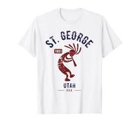 Souvenir di San Giorgio Utah Che Balla Kokopelli Design Invecchiato Maglietta