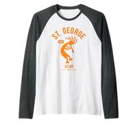 Souvenir di San Giorgio Utah Che Balla Kokopelli Maglia con Maniche Raglan