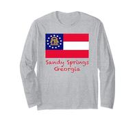 Souvenir di Sandy Springs Georgia State Flag USA Maglia a Manica