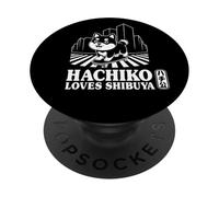 Souvenir di Shibuya Hachiko Akita Inu Shibuya Crossing Kanji PopSockets PopGrip Adesivo