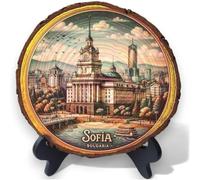 Souvenir di Sofia Bulgaria - Targa in legno della cultura balcanica, ideale per gli appassionati di storia e i fan dei viaggi dell'Europa orientale