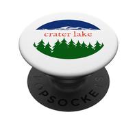 Souvenir di vacanza del parco nazionale del cratere lago PopSockets PopGrip Adesivo