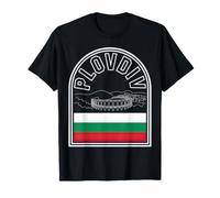 Souvenir di Viaggio a Plovdiv Bulgaria Bold Outline Maglietta