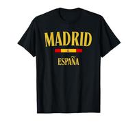 Souvenir di Viaggio con Bandiera della Spagna di Madrid Maglietta