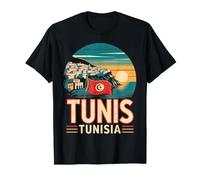 Souvenir di Viaggio con Scena Vivace di Tunisi Tunisia Maglietta
