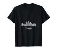 Souvenir di viaggio degli Stati Uniti di Charleston West Virginia Skyline Maglietta