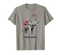 Souvenir di Viaggio dell'orgoglio Nazionale della Bandiera dell'elefante Tailandese Maglietta