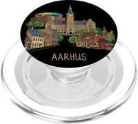Souvenir di viaggio di Aarhus Danimarca City Landmark Gift PopSockets PopGrip per MagSafe