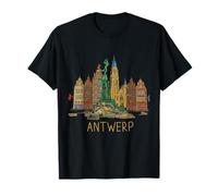 Souvenir di Viaggio di Anversa, Belgio, Storico monumento della Città Maglietta