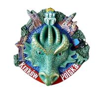 Souvenir di viaggio di Cracovia, Polonia, magneti 3D per frigorifero, attrazioni cittadine, magnete decorativo tridimensionale, decorazione per la casa e la cucina