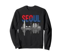 Souvenir di Viaggio di Paesaggio Urbano della Corea del Sud di Seoul Skyline Felpa