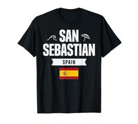 Souvenir di Viaggio di San Sebastian Spagna Bold Type Maglietta