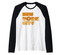 Souvenir di viaggio gastronomico del bagel di stile di New York City Maglia con Maniche Raglan