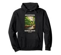 Souvenir di viaggio in Giappone nella foresta di Kyoto di Arashiyama Bamboo Grove Felpa con Cappuccio