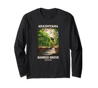 Souvenir di viaggio in Giappone nella foresta di Kyoto di Arashiyama Bamboo Grove Maglia a Manica