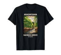 Souvenir di viaggio in Giappone nella foresta di Kyoto di Arashiyama Bamboo Grove Maglietta