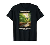 Souvenir di viaggio in Giappone nella foresta di Kyoto di Arashiyama Bamboo Grove Maglietta