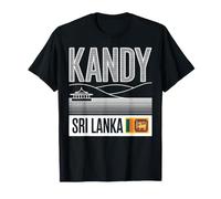 Souvenir di Viaggio Kandy Sri Lanka Bold Type Maglietta