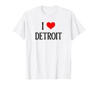 Souvenir di Viaggio per Famiglie I Love Detroit Mi Motor Town Maglietta