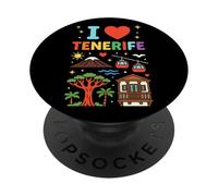 Souvenir di viaggio per le vacanze I Love Tenerife PopSockets PopGrip Adesivo