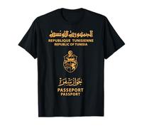 Souvenir di viaggio per viaggiatori con bandiera della Tunisia Proud Passport 2025 Maglietta