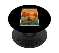 Souvenir di viaggio retrò in barca nel lago Powell Utah paesaggio PopSockets PopGrip Adesivo
