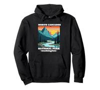 Souvenir di Washington del Parco Nazionale delle cascate Nord Felpa con Cappuccio
