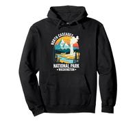 Souvenir di Washington del Parco Nazionale delle cascate Nord Felpa con Cappuccio