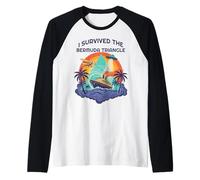 Souvenir Divertente della Nave da Crociera del Triangolo delle Bermuda Maglia con Maniche Raglan