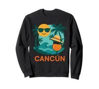 Souvenir estivo tropicale del sole della palma della spiaggia del Messico di Cancun Felpa