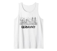 Souvenir Germania Skyline della città Deutschland Uomini Donne Bambino Regalo Canotta