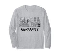 Souvenir Germania Skyline della città Deutschland Uomini Donne Bambino Regalo Maglia a Manica