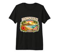 Souvenir Honolulu Hawaii Città Stato Capitale Memorabilia Maglietta Premium