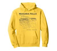 Souvenir illustrazione artistica della cascata di New York delle cascate del Niagara Felpa con Cappuccio