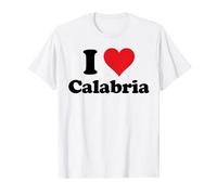 Souvenir italiano I Heart Calabria Italy Love Maglietta