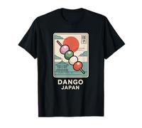 Souvenir Kanji Giapponese retrò Giapponese con Gnocchi di Dango Maglietta