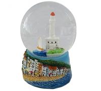 Souvenir Liguria palla di neve con paesaggio marino di mare