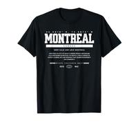 Souvenir Minimalista di Montreal City Maglietta