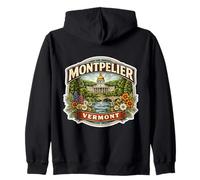 Souvenir Montpelier Vermont Città Stato Capitale Memorabilia Felpa con Cappuccio