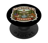 Souvenir Montpelier Vermont Città Stato Capitale Memorabilia PopSockets PopGrip Adesivo