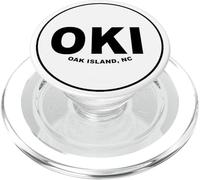Souvenir OKI per una vacanza sulla spiaggia a Oak Island nella Carolina del Nord, NC PopSockets PopGrip per MagSafe