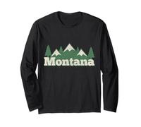 Souvenir per Amanti della Natura del Montana PNW Vintage Mountains Pride Maglia a Manica